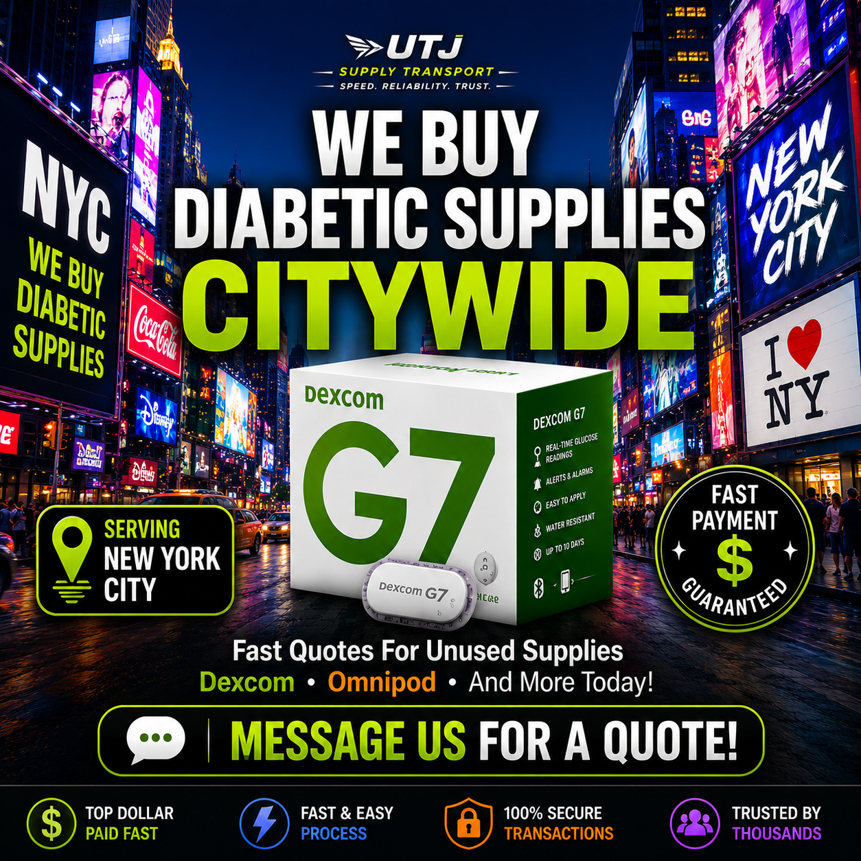 UTJ Supply Transport Facebook ad: Chat in Messenger
