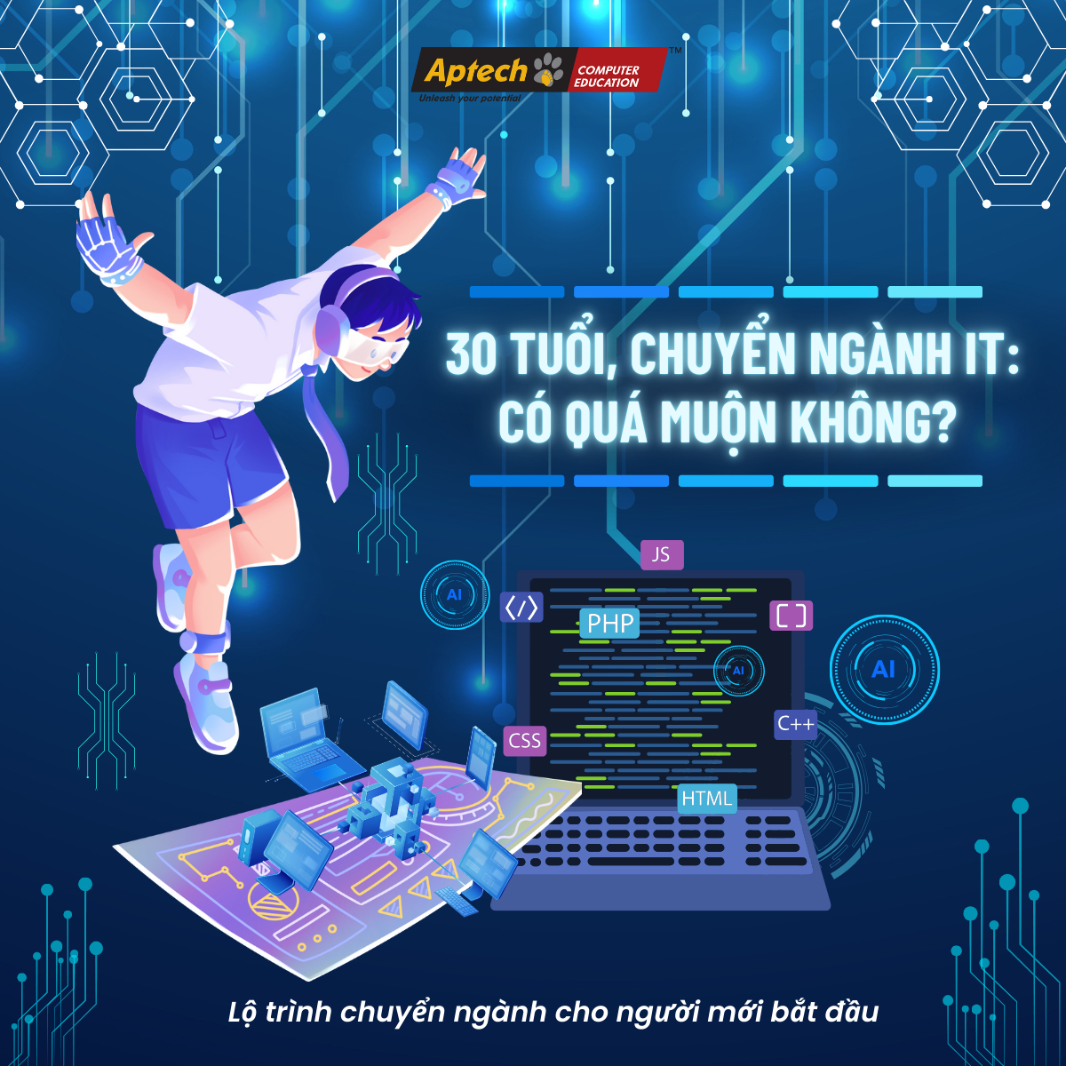 Hệ thống Đào tạo Lập trình viên Quốc tế Aptech Facebook ad