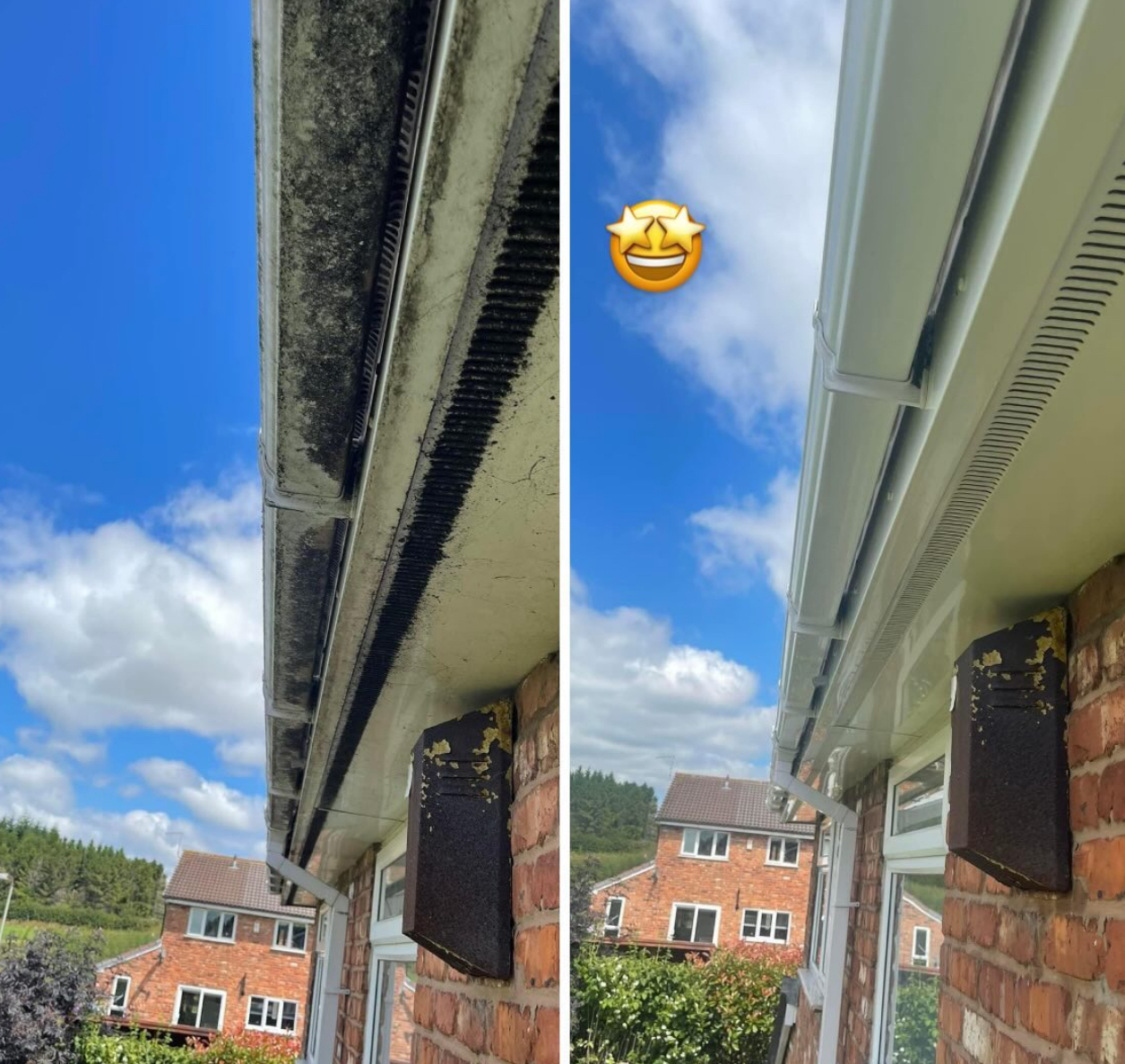 Clearview Cheshire Window Cleaning Facebook ad: Do your gutters need an empty?