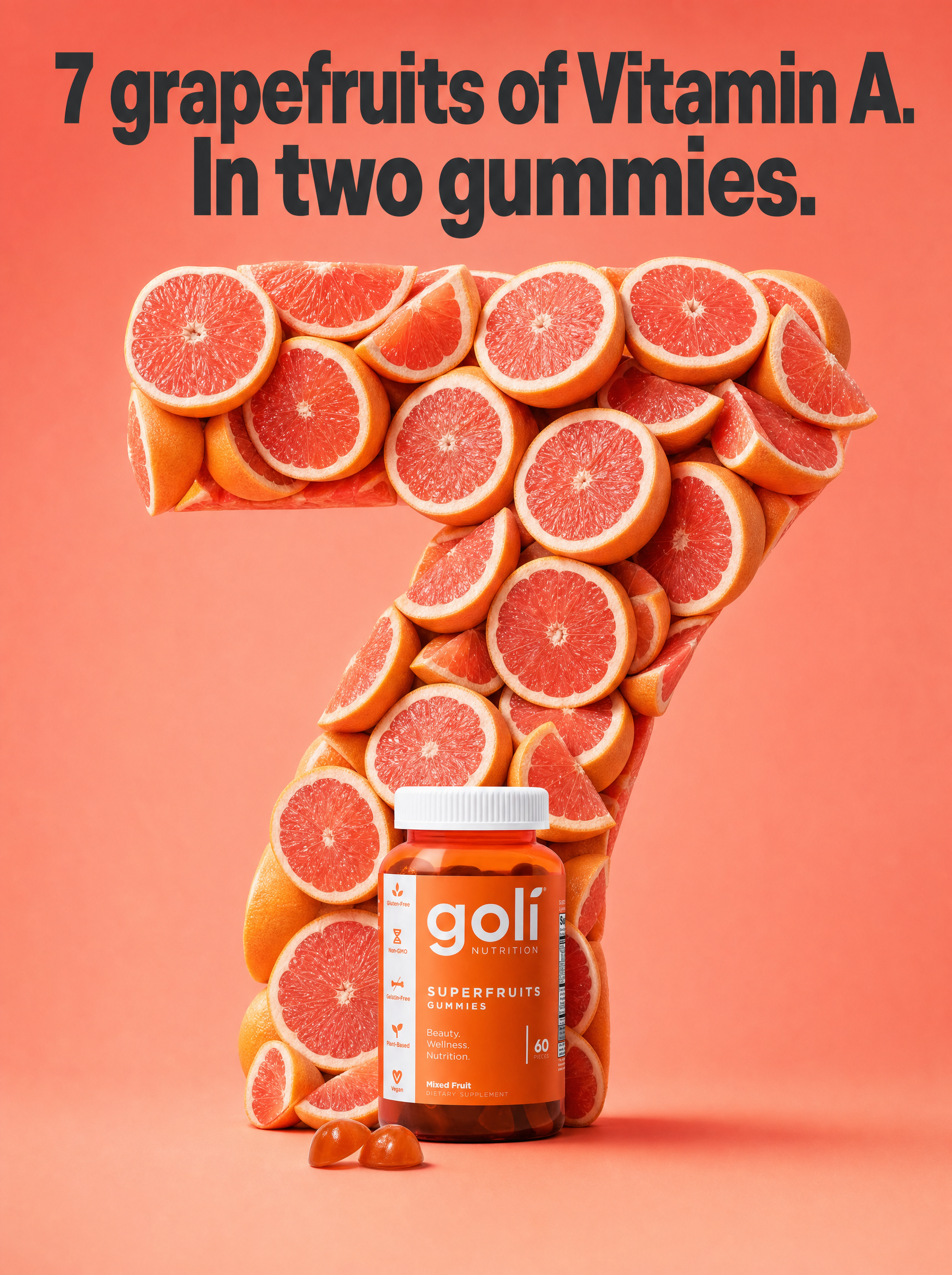 Goli Facebook ad: $50 of Fruit, or Two Gummies?
