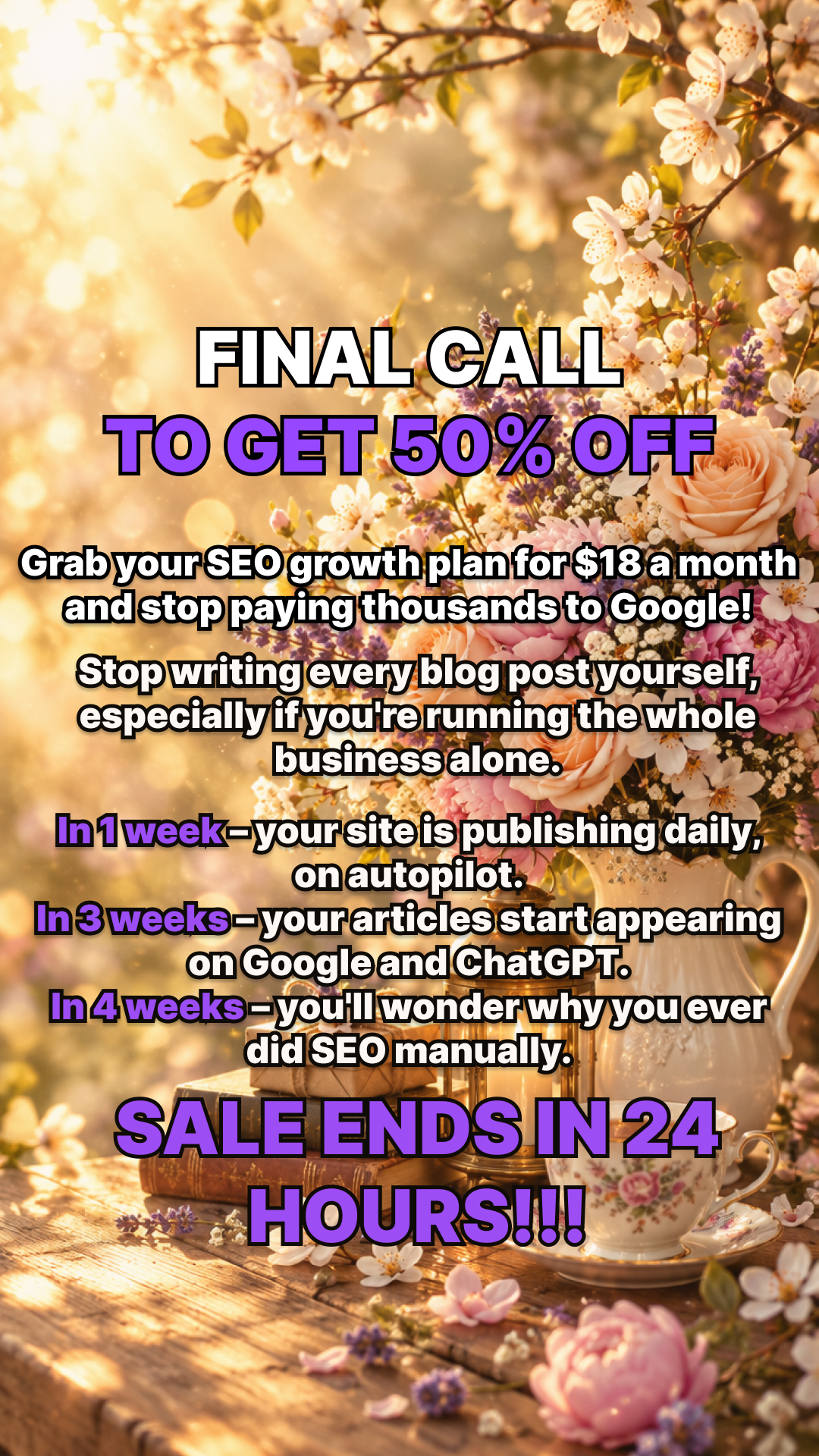 Soro SEO Facebook ad: Rank #1 on Google