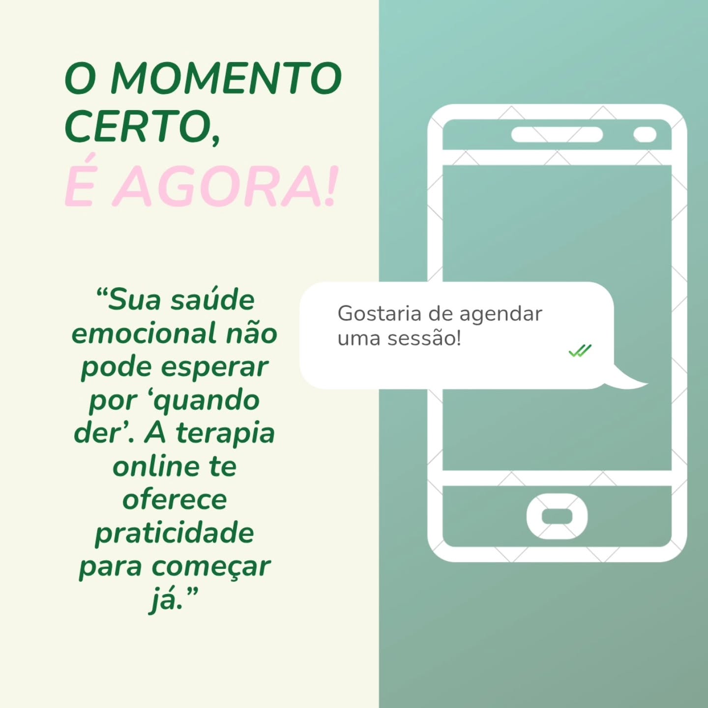 carlamirandaterapeuta Facebook ad: Adiar a terapia não faz a dor desaparecer…