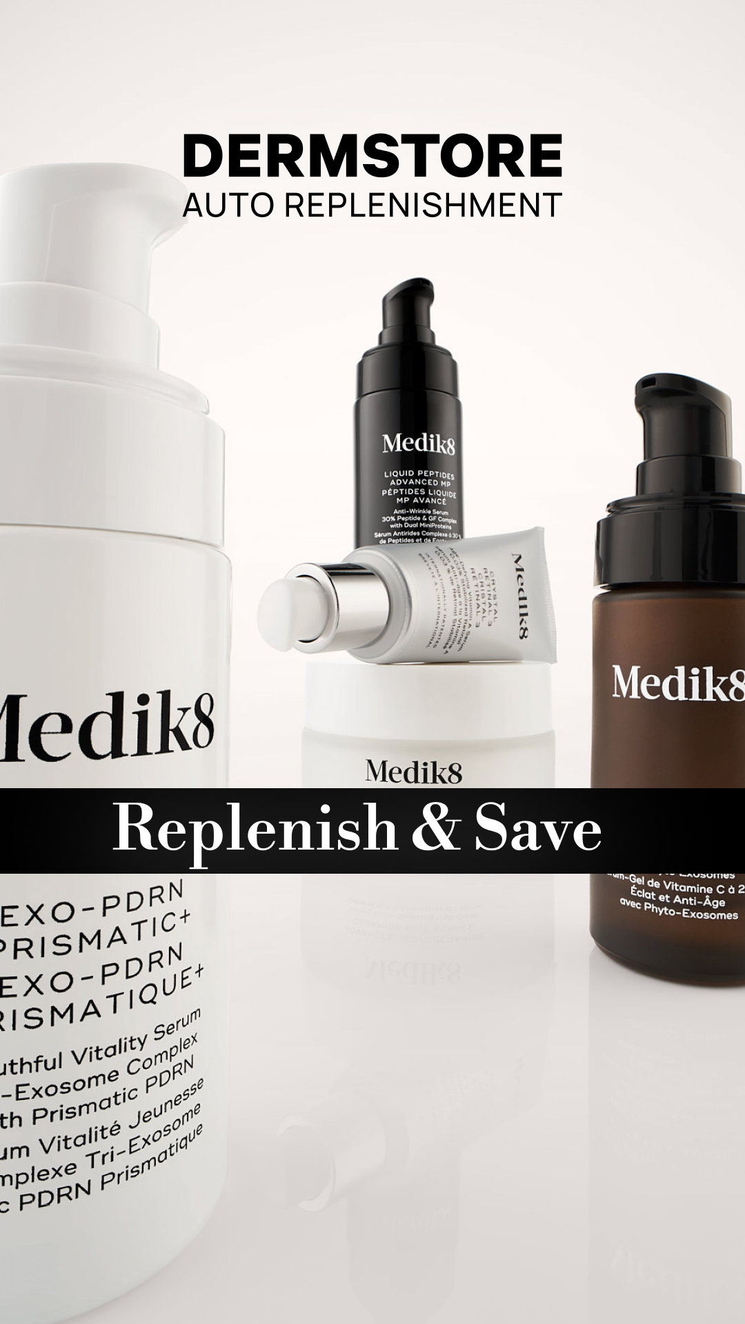 Dermstore Facebook ad: Never Run Out Again