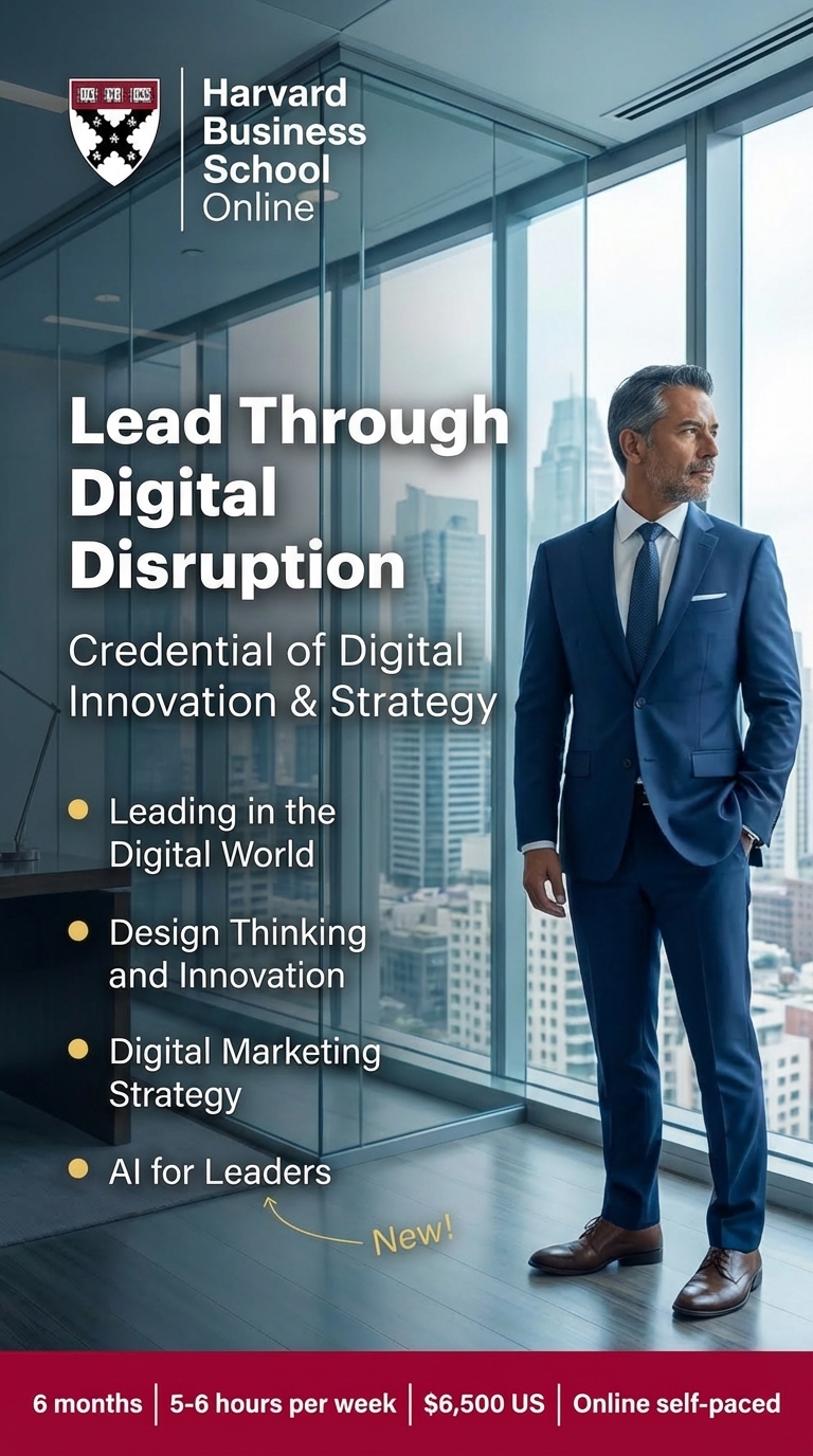 Harvard Business School Online Facebook ad