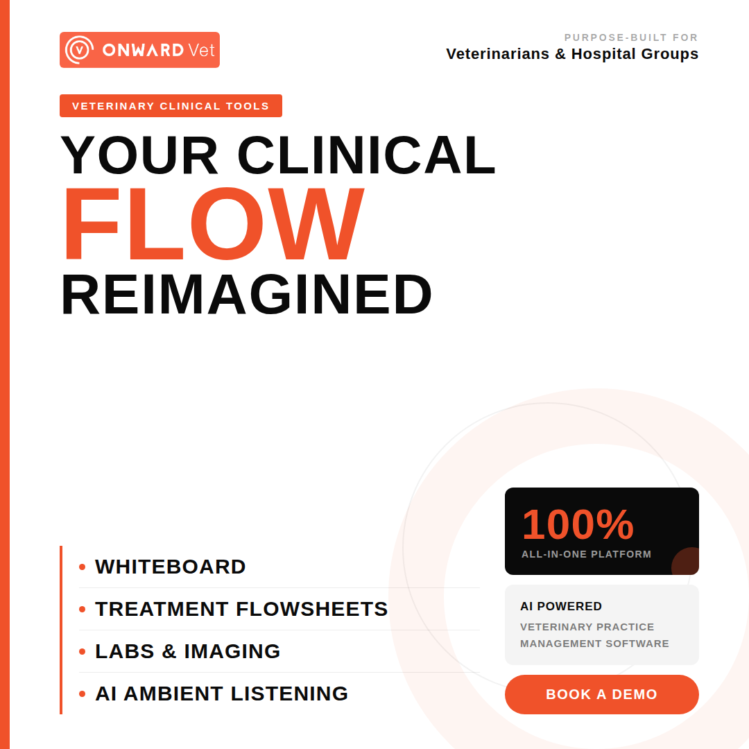Onward Vet Facebook ad: Your Clinical Workflow, Completely Reimagined.