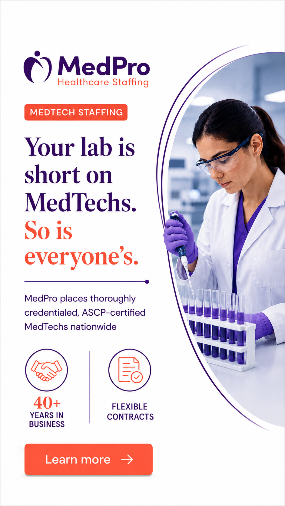 MedPro Healthcare Staffing Facebook ad: Your Open Bench Is Costing You