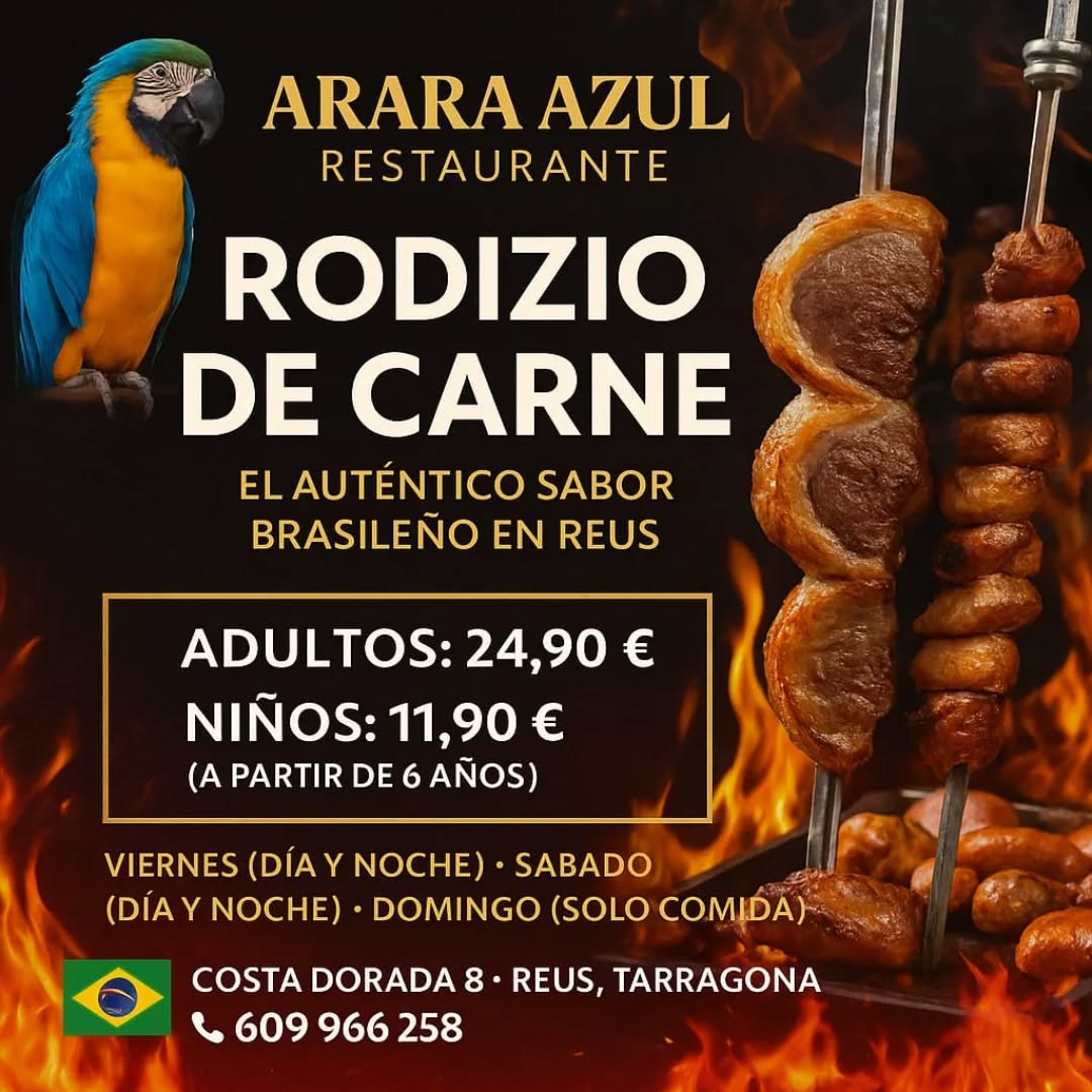 Arara Azul Bar e Restaurante Facebook ad: ¡El auténtico sabor brasileño en Reus!