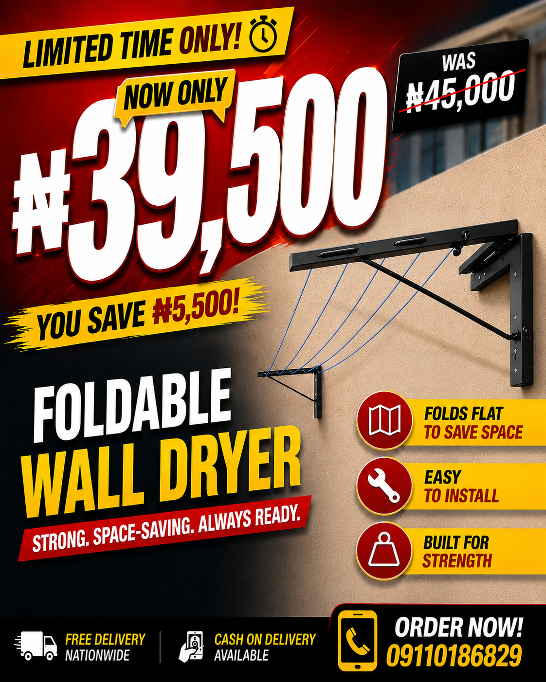 Smart Home Essentials Facebook ad: PROMO PRICE! Dry More. Pay Less.