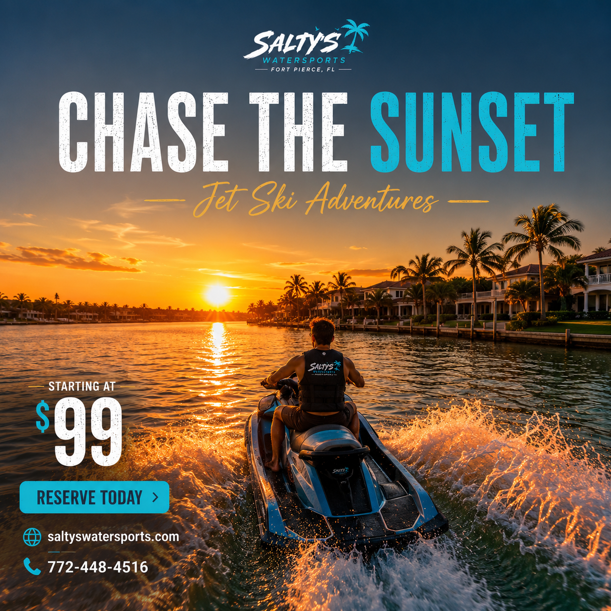Salty’s Water Sports Boat & Jet Ski Rental Facebook ad