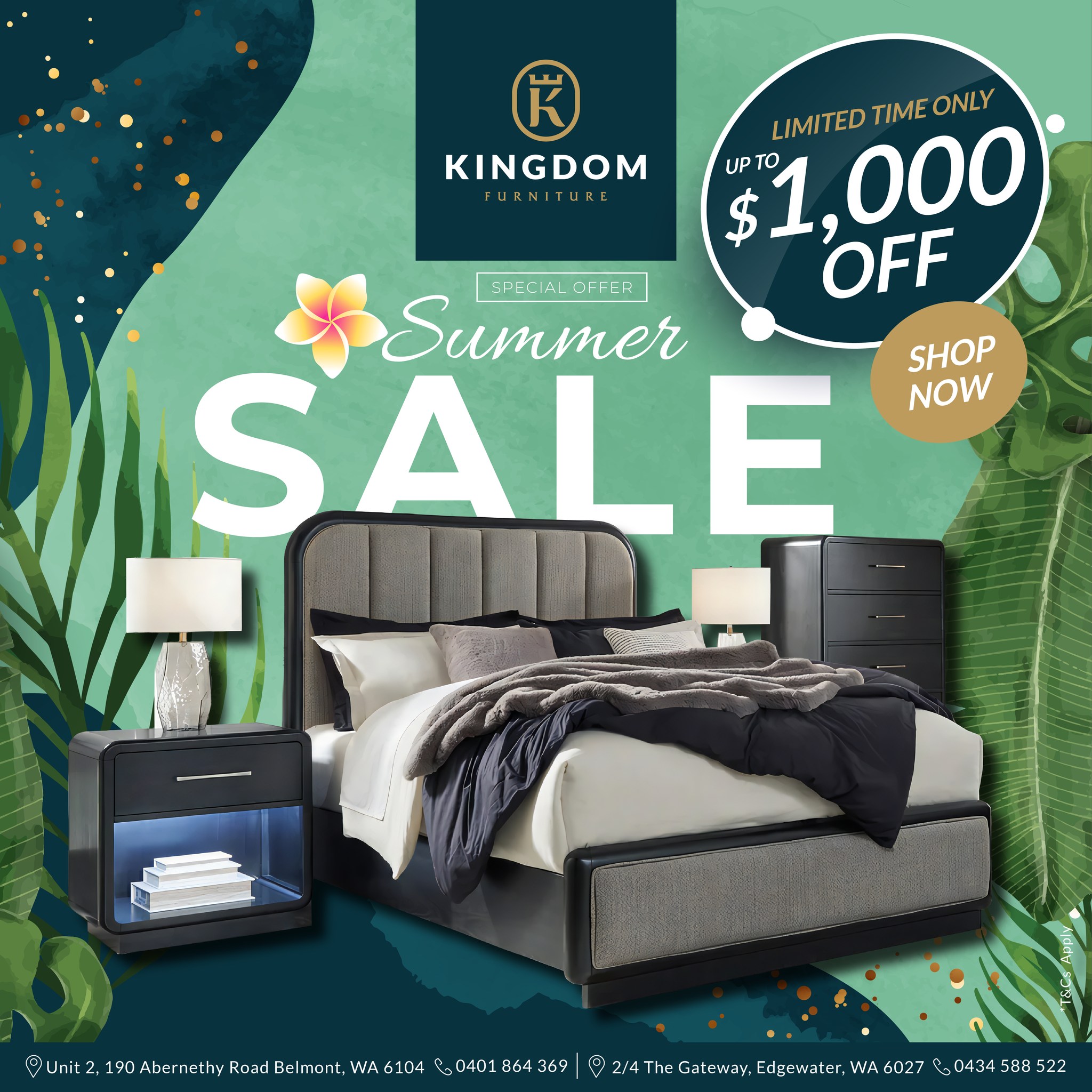 Kingdom Furniture Facebook ad: Summer Sale is almost here