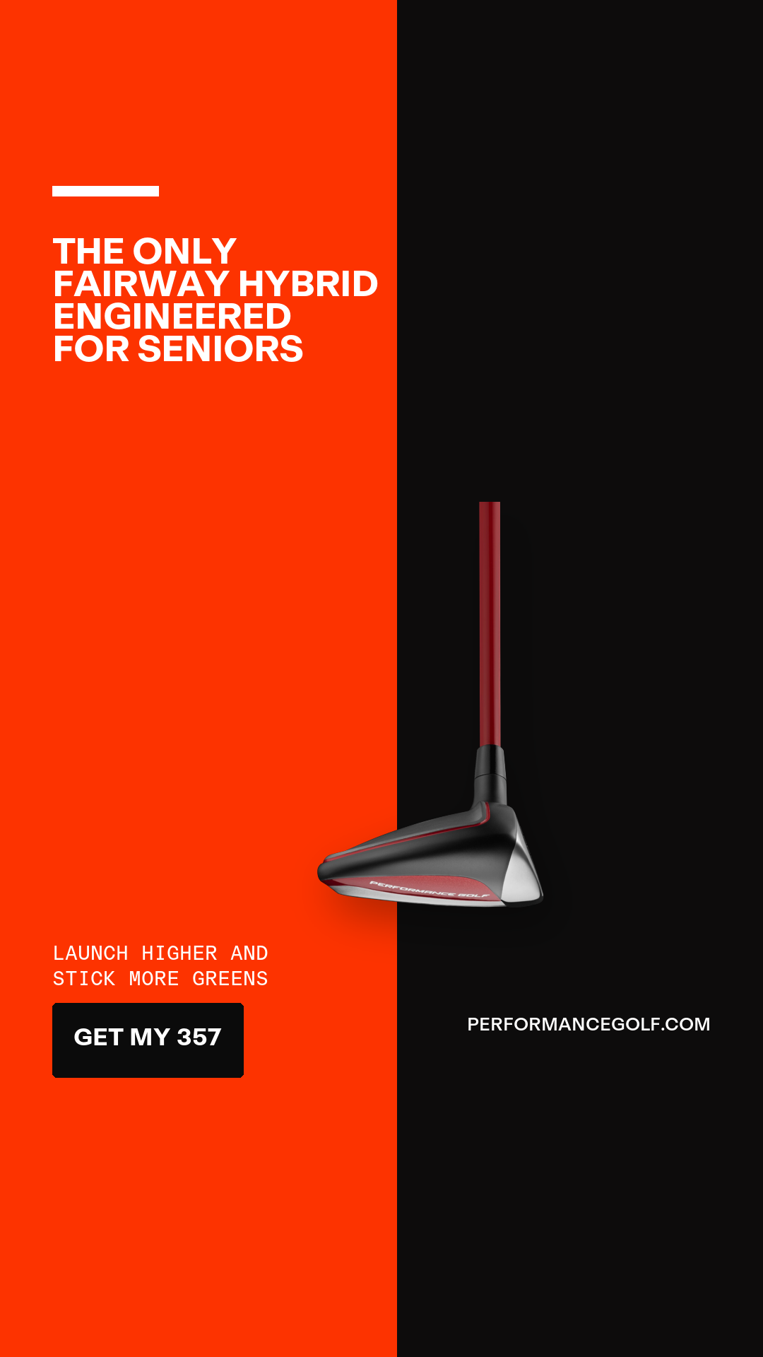 Performance Golf Facebook ad