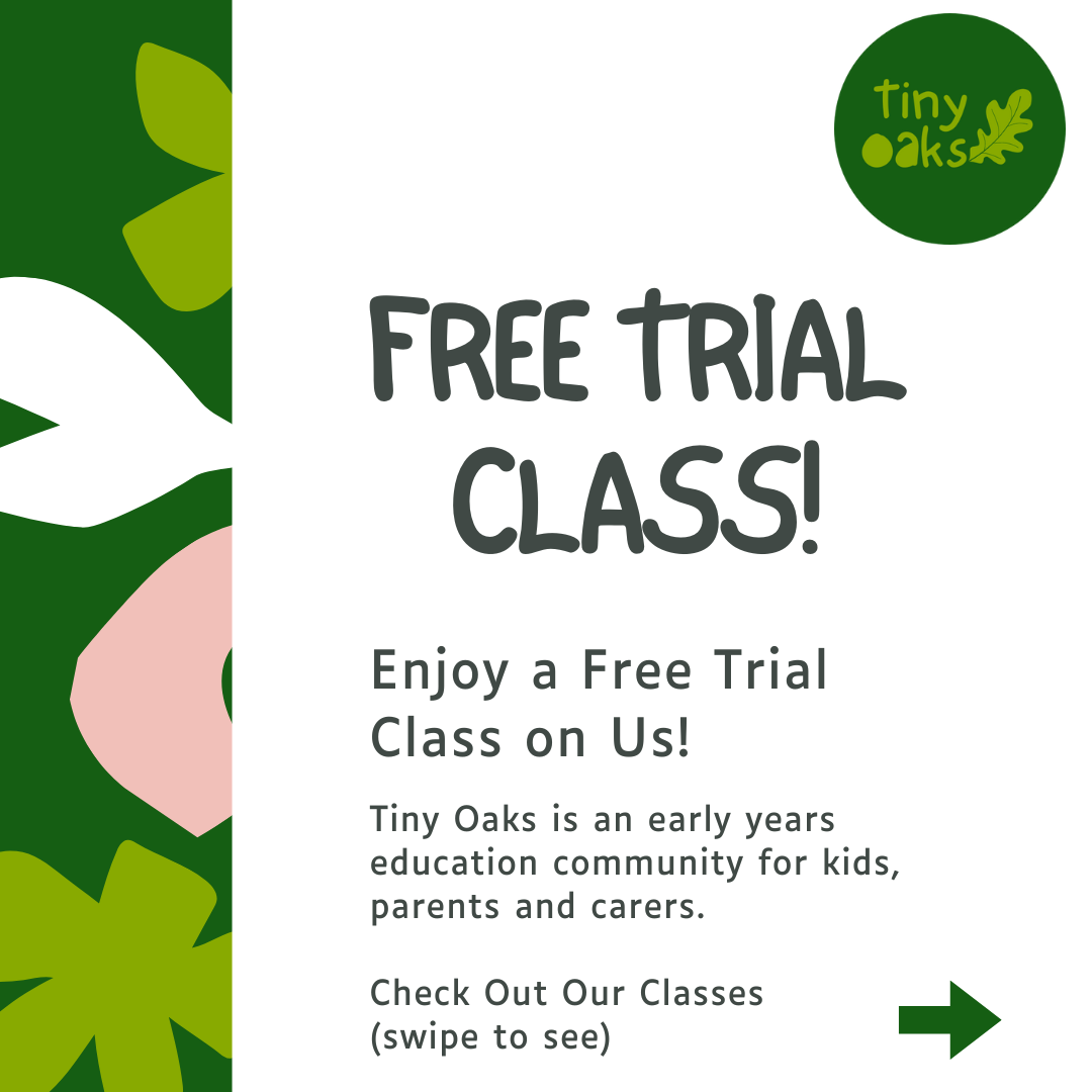 Tiny Oaks Facebook ad: Claim your FREE TRIAL CLASS and join us…