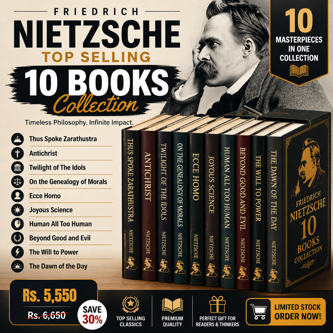 Pluck A Book Facebook ad: Nietzsche Ki 10 Books, Ek Deal Mein | Rs. 5500 Only