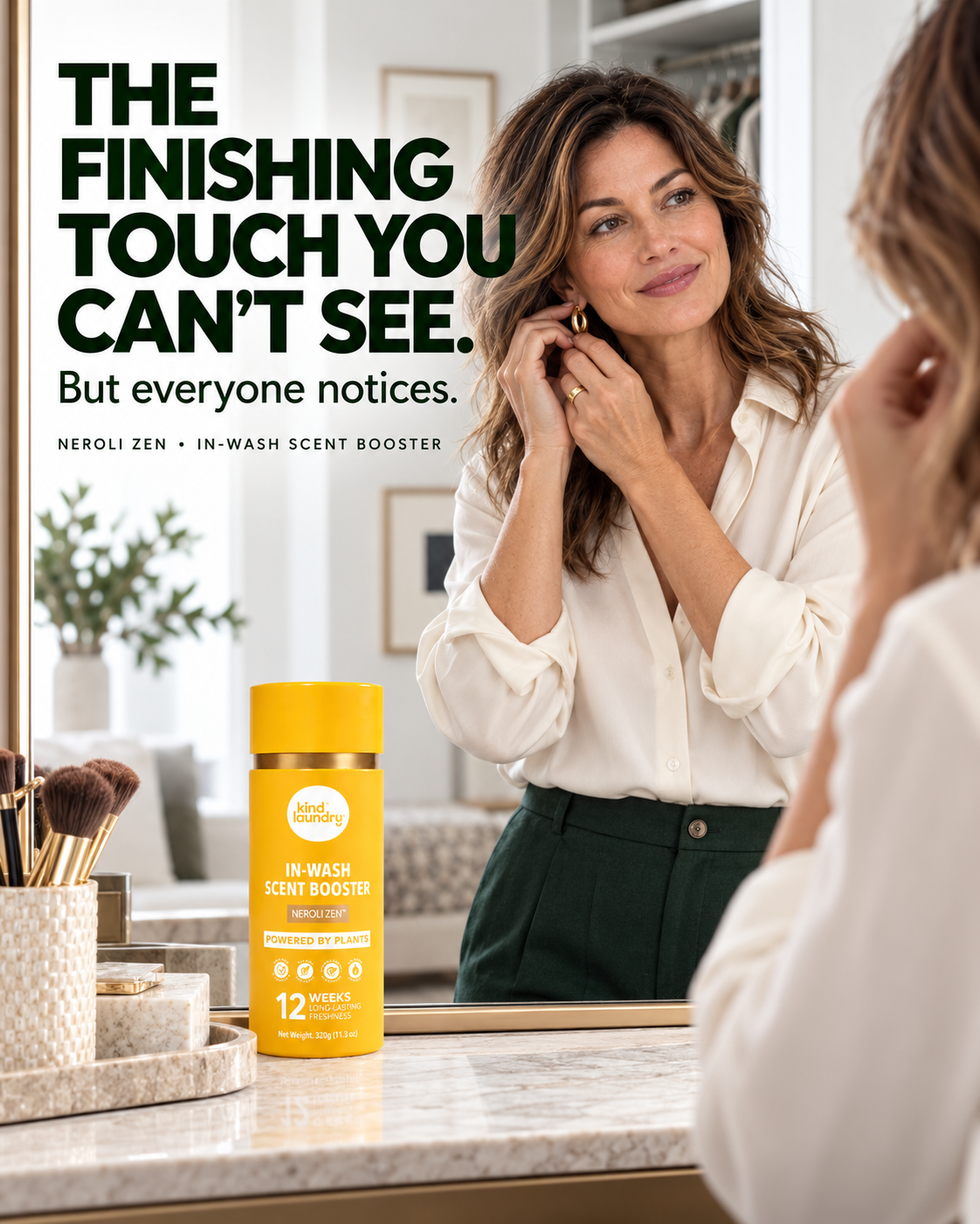 Kind Laundry Facebook ad: Plant-Derived Microcapsules Bond to Fabric. Release With…