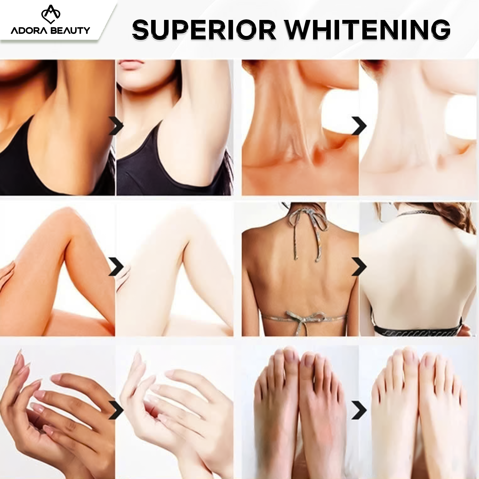 Adora Beauty - Flawless pink and white skin Facebook ad: Limited Time: 30% OFF for the First 10