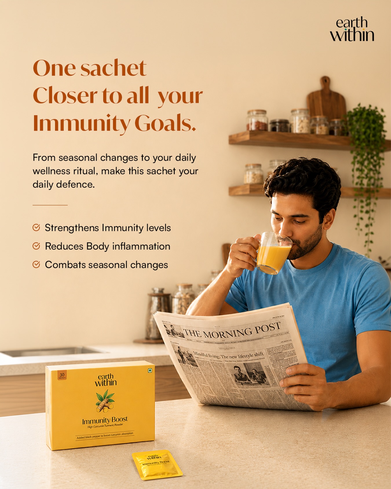 Earth Within Facebook ad: EarthWithin Immunity Boost Turmeric Curcumin Drink Mix |…