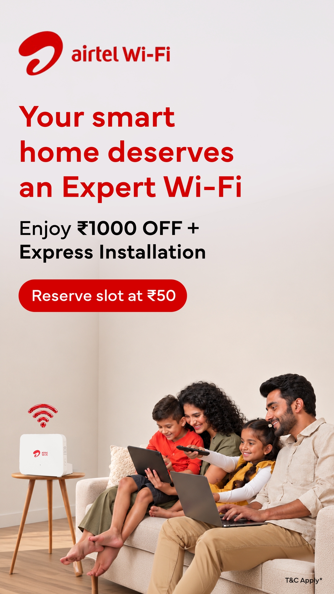 Airtel Expert Wi-Fi Facebook ad