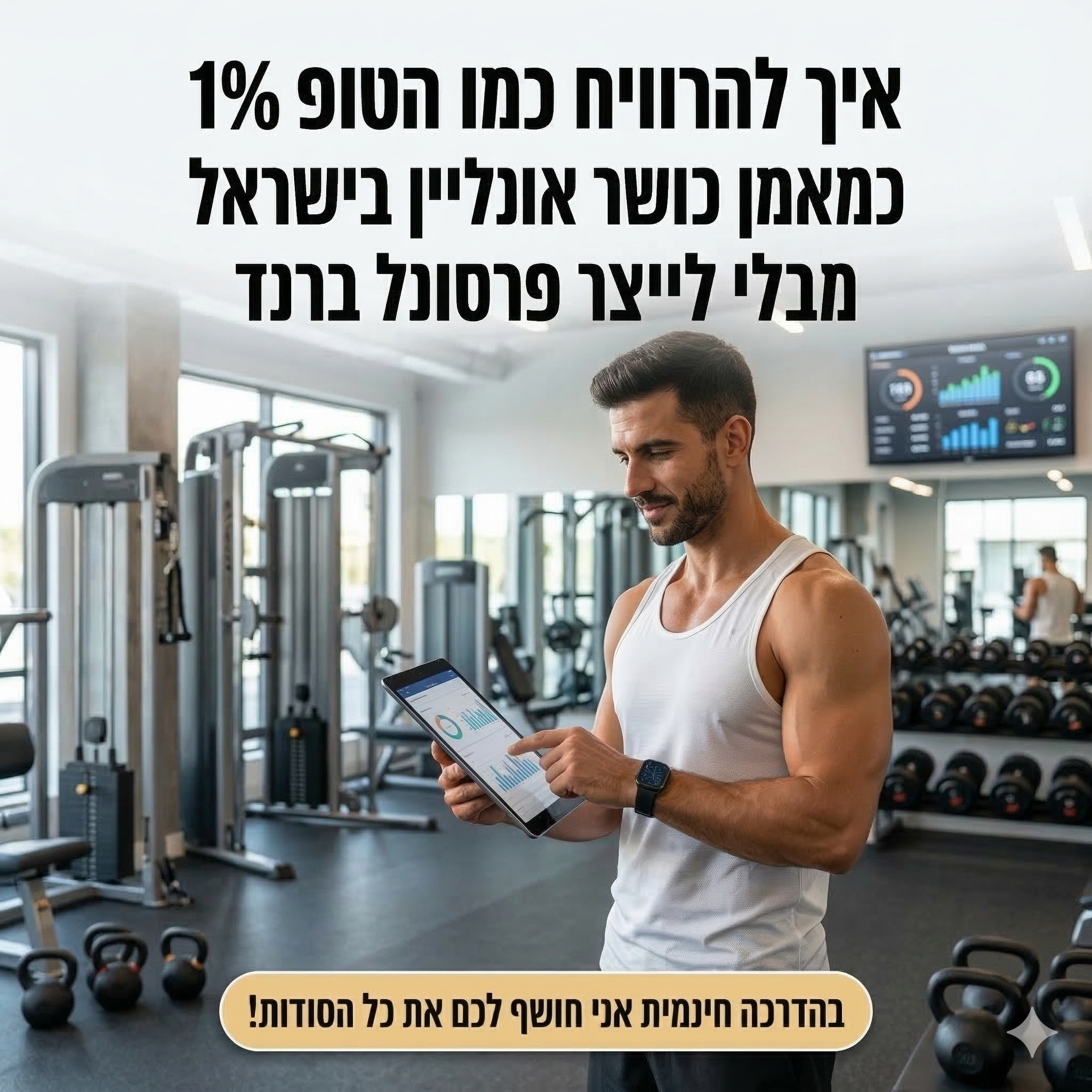 שקד פסחוב - שיווק למאמני כושר אונליין Facebook ad: הדרכה בחינם למאמני כושר אונליין בלבד!