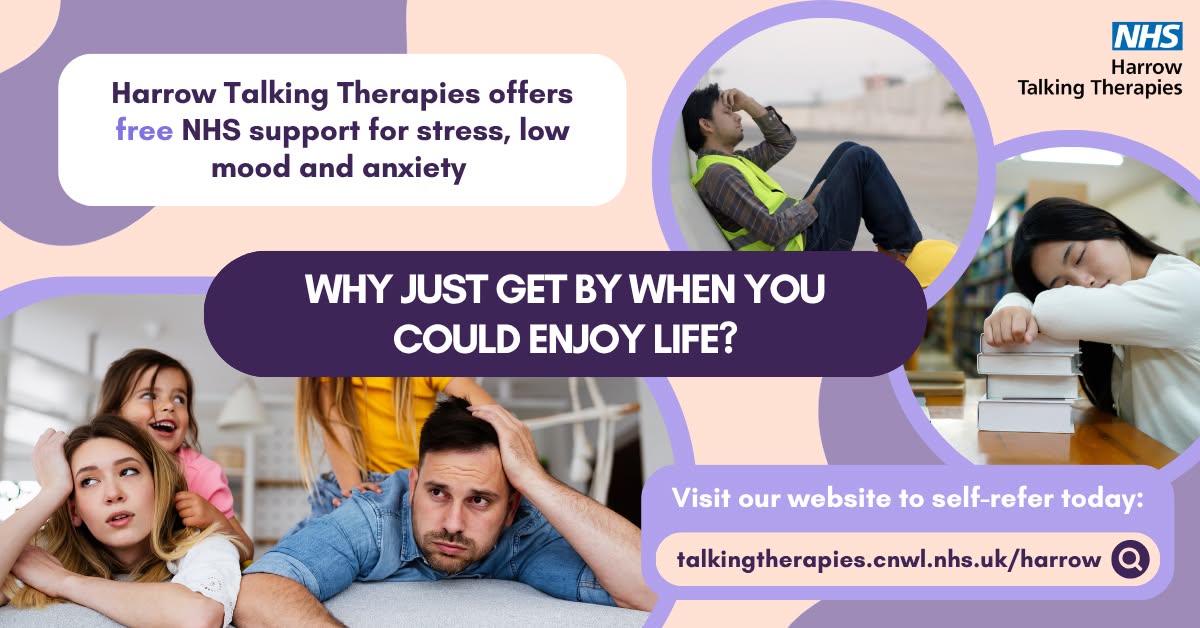 Harrow Talking Therapies Facebook ad: Harrow NHS Talking Therapies