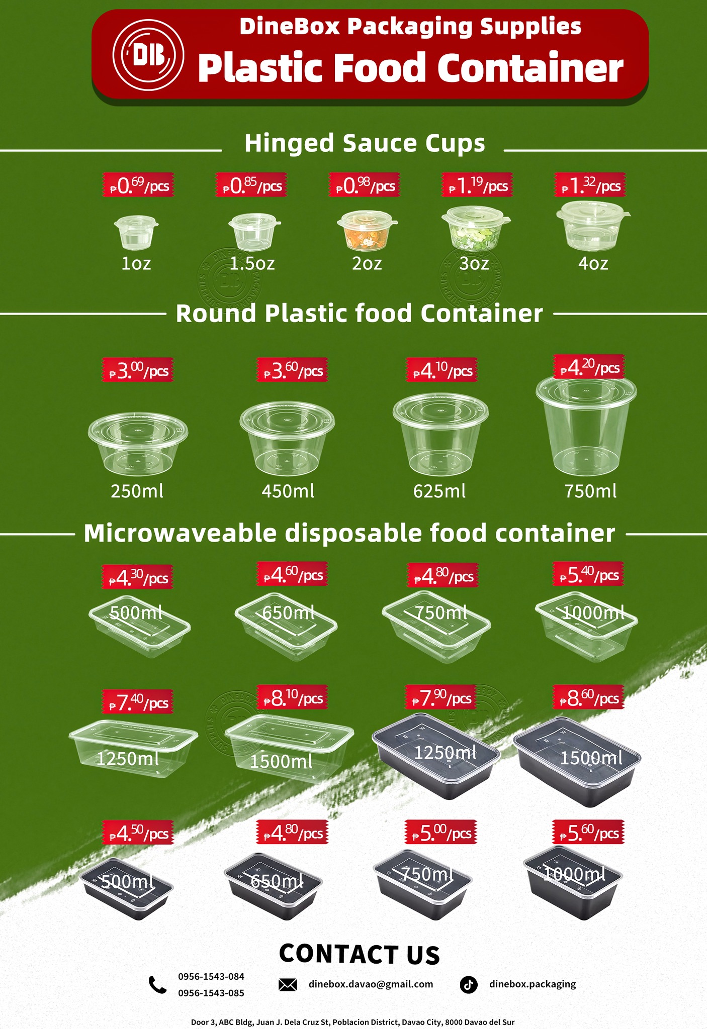 DineBox Packaging Supplies Facebook ad: We offer a wide variety of high-quality food…