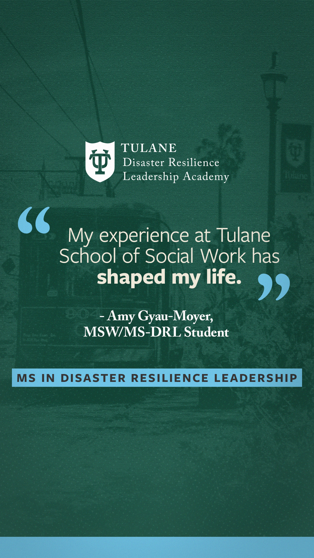Tulane School of Social Work Facebook ad