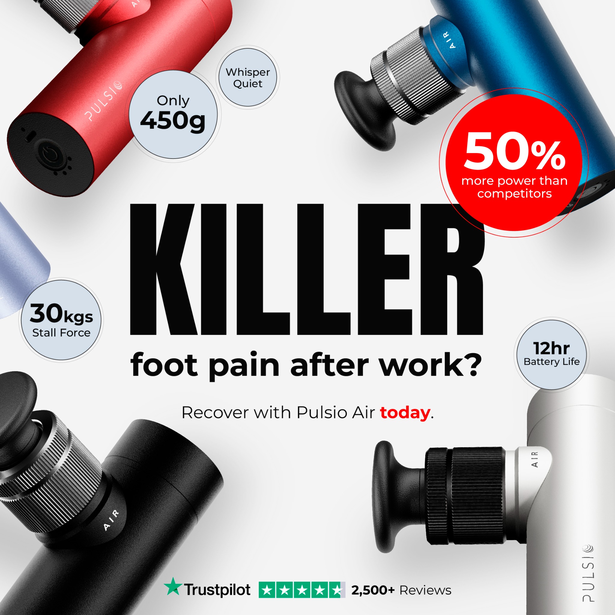 Pulsio Facebook ad: Beat Foot Pain Today