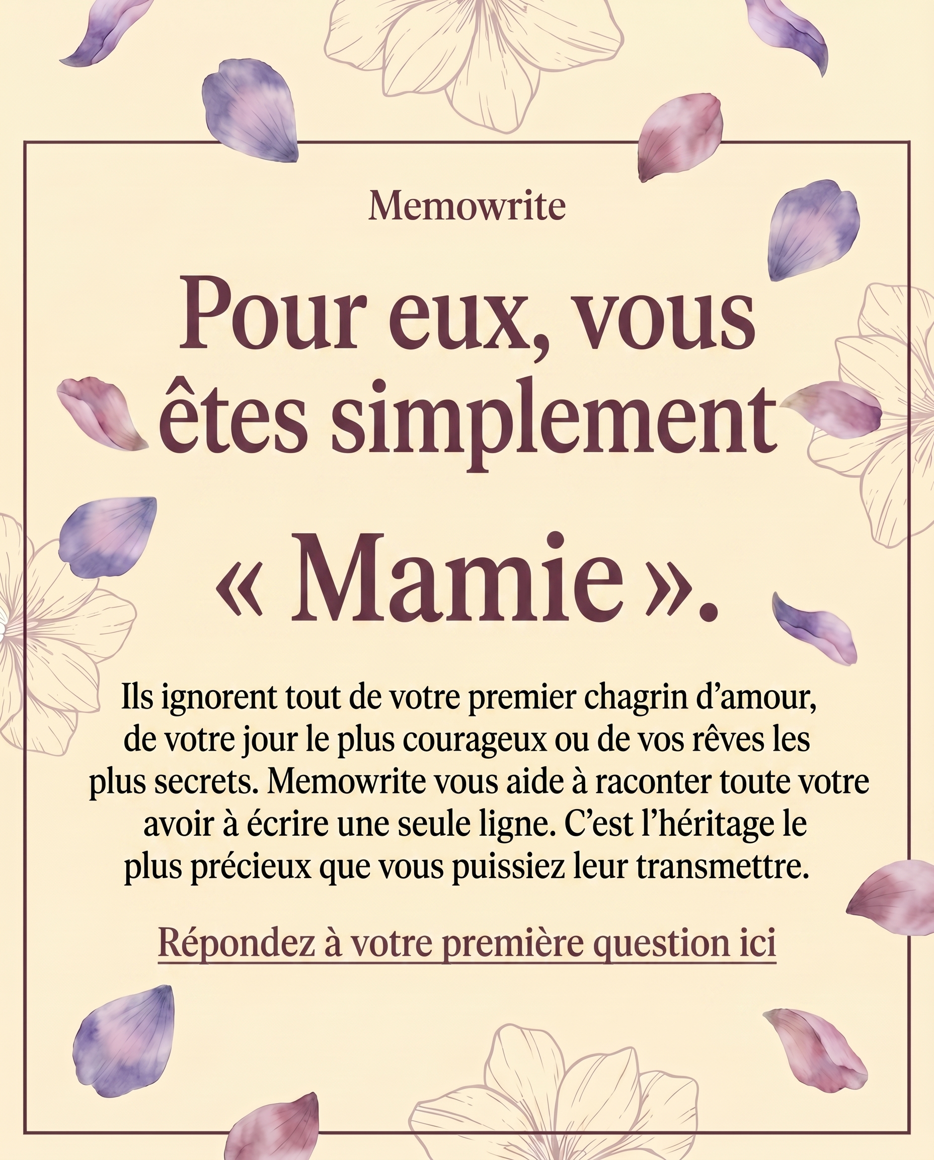 Memowrite Facebook ad