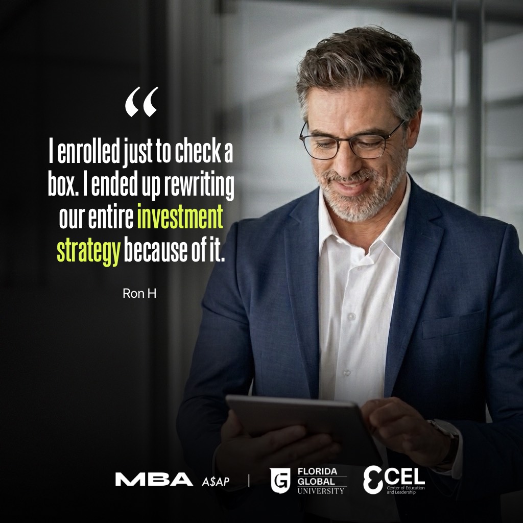 MBA ASAP Facebook ad: #1 Rated Finance Course