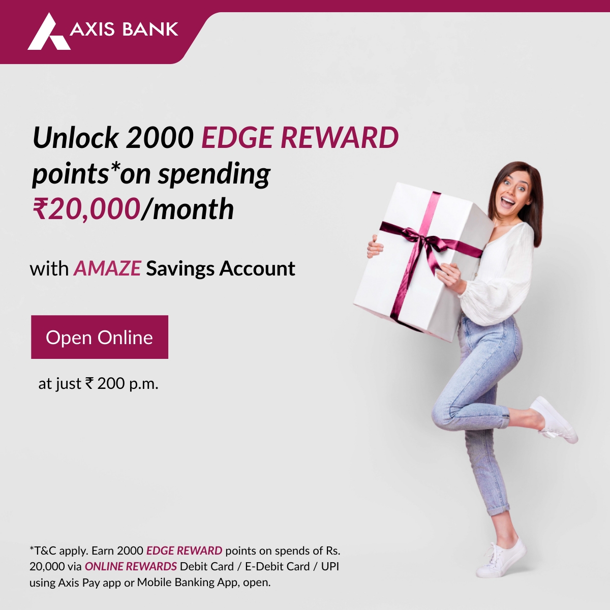 Axis Bank Facebook ad