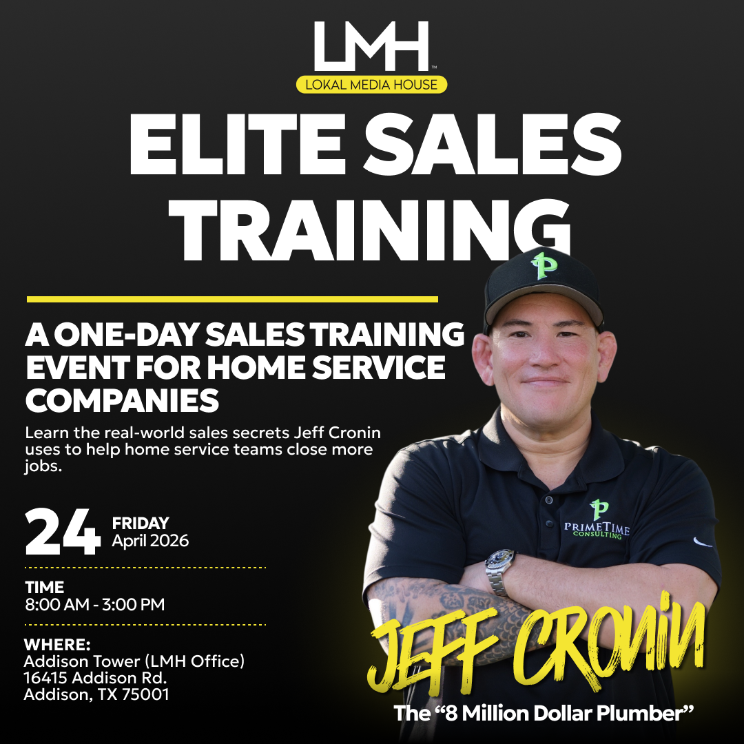 Lokal Media House Facebook ad: Elite Sales Training with Jeff Cronin