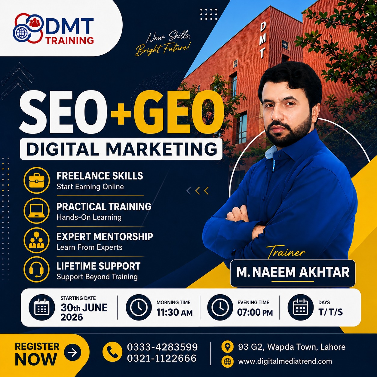 DMT, Digital Marketing Services & Training, Lahore Facebook ad