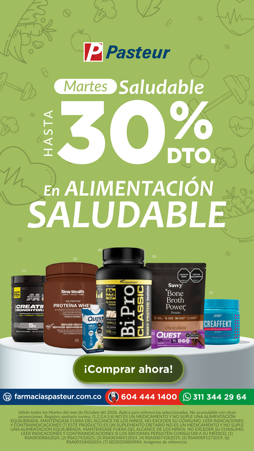 Farmacias Pasteur Facebook ad: Martes Saludable