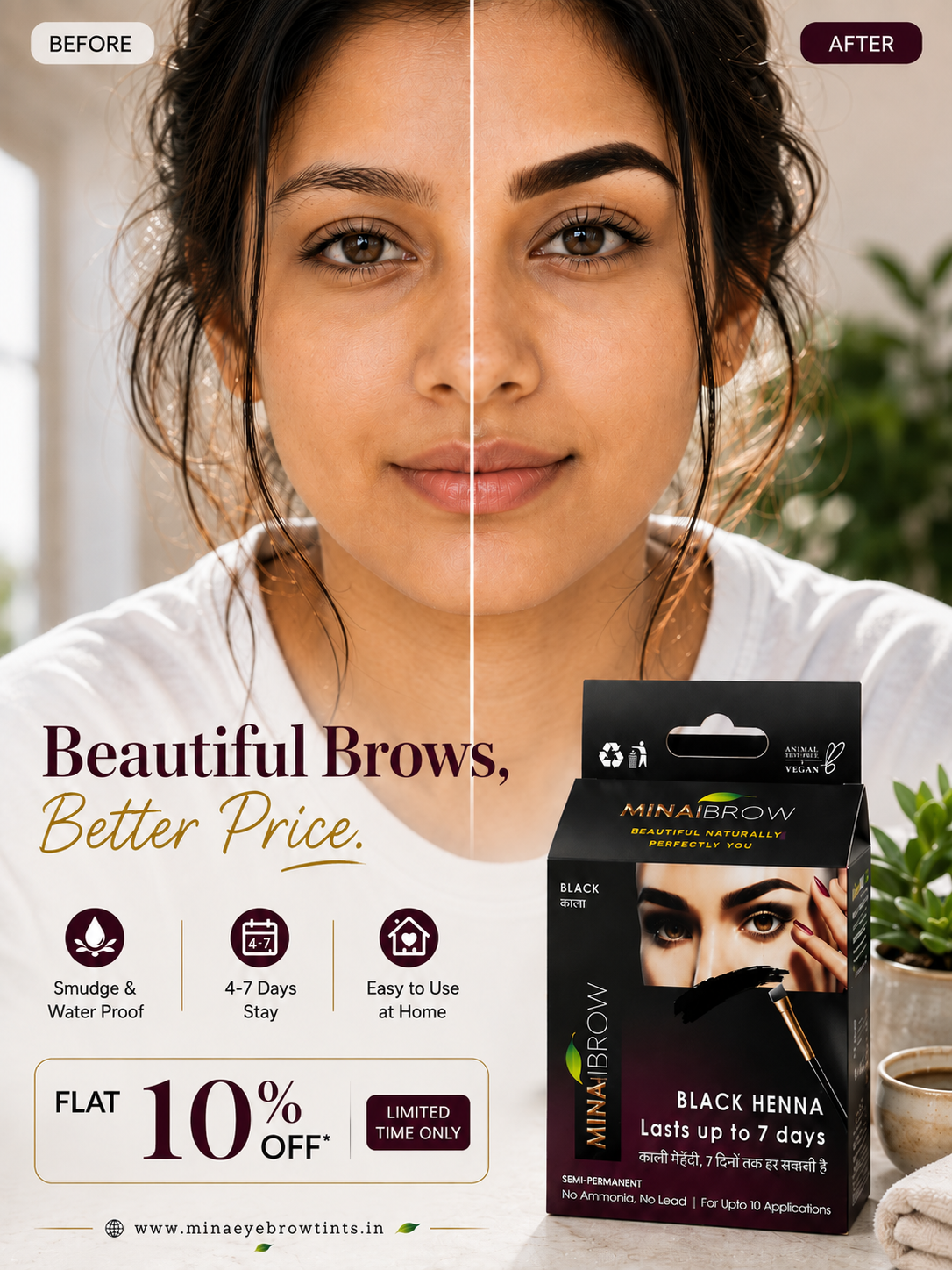 MINA IBROW INDIA Facebook ad