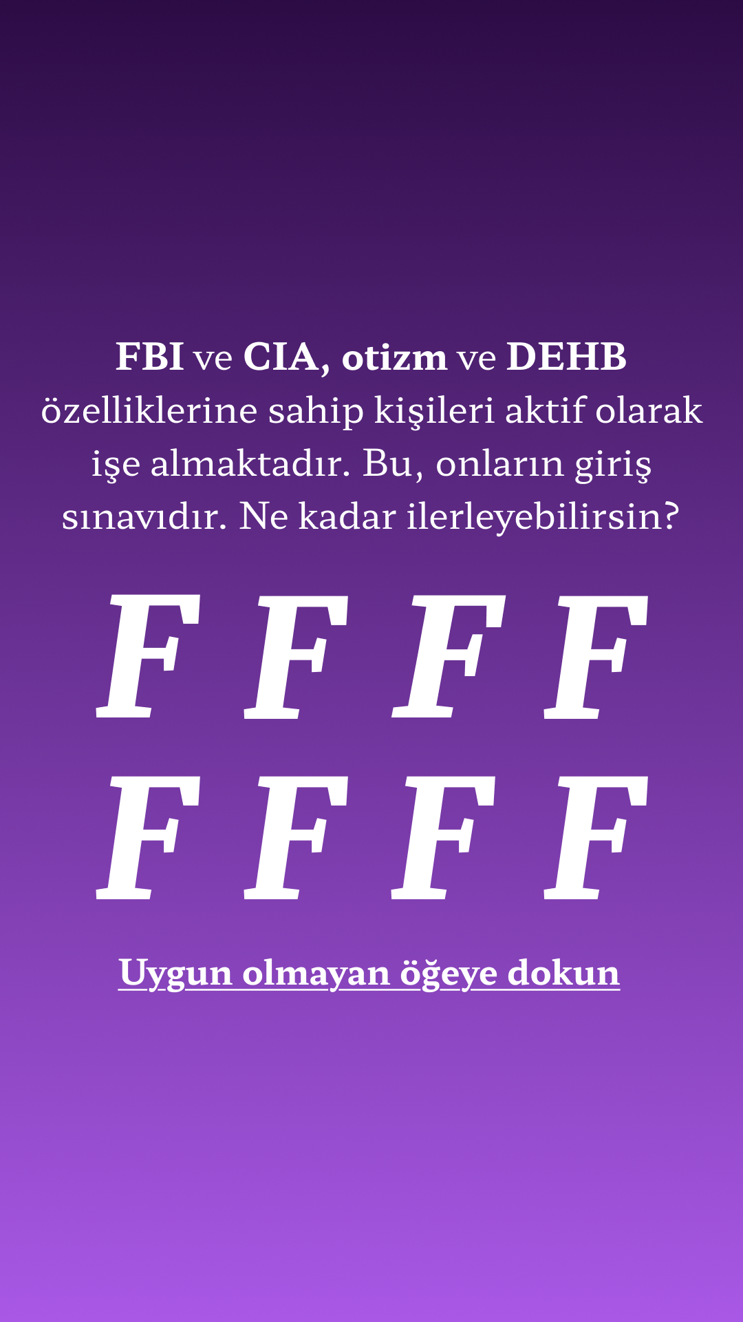 International Brain Test Facebook ad