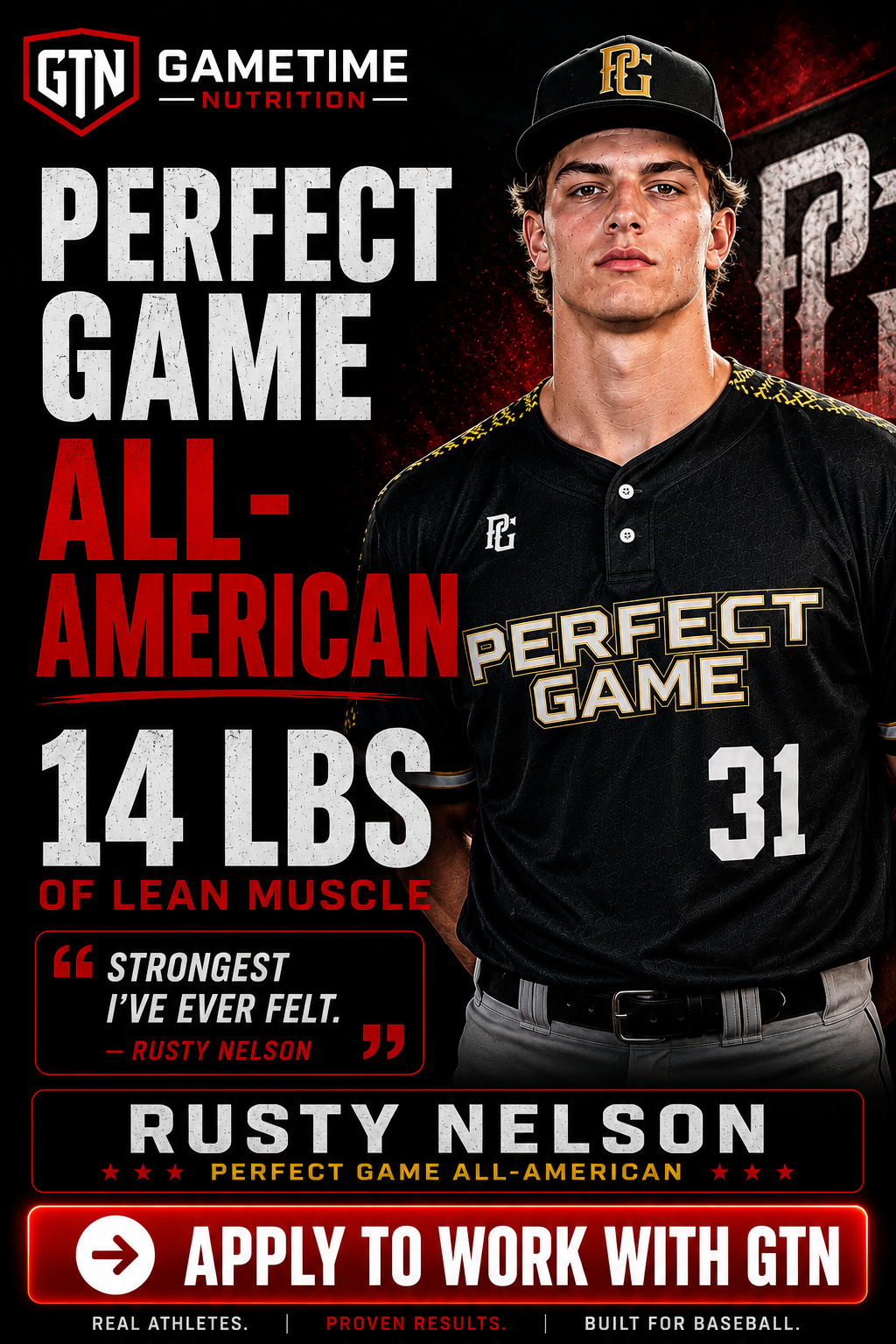 GameTime Nutrition Facebook ad: Help Your Son Gain 10+ Lbs of Game-Ready Mass This Summer…