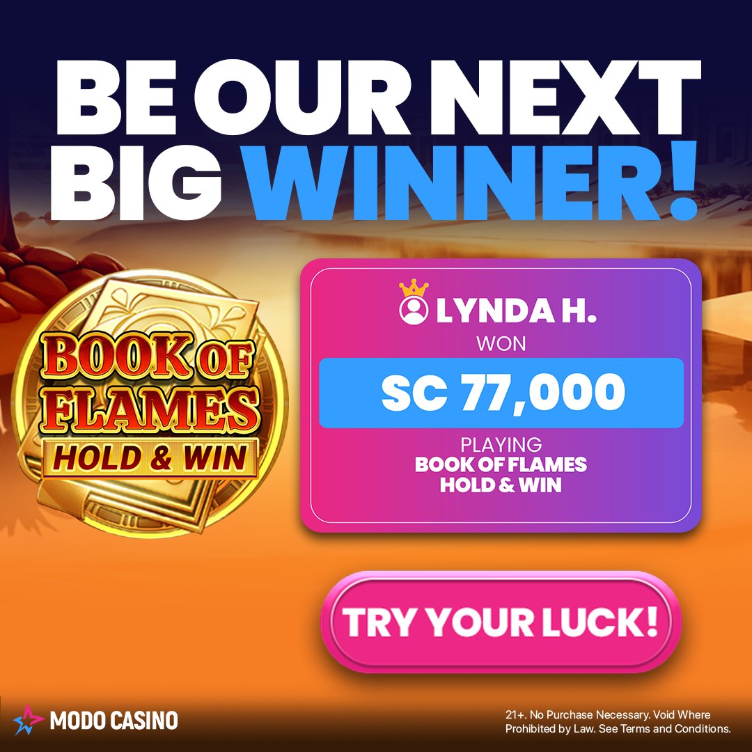 Modo Casino Facebook ad: Win BIG on Modo Casino today!