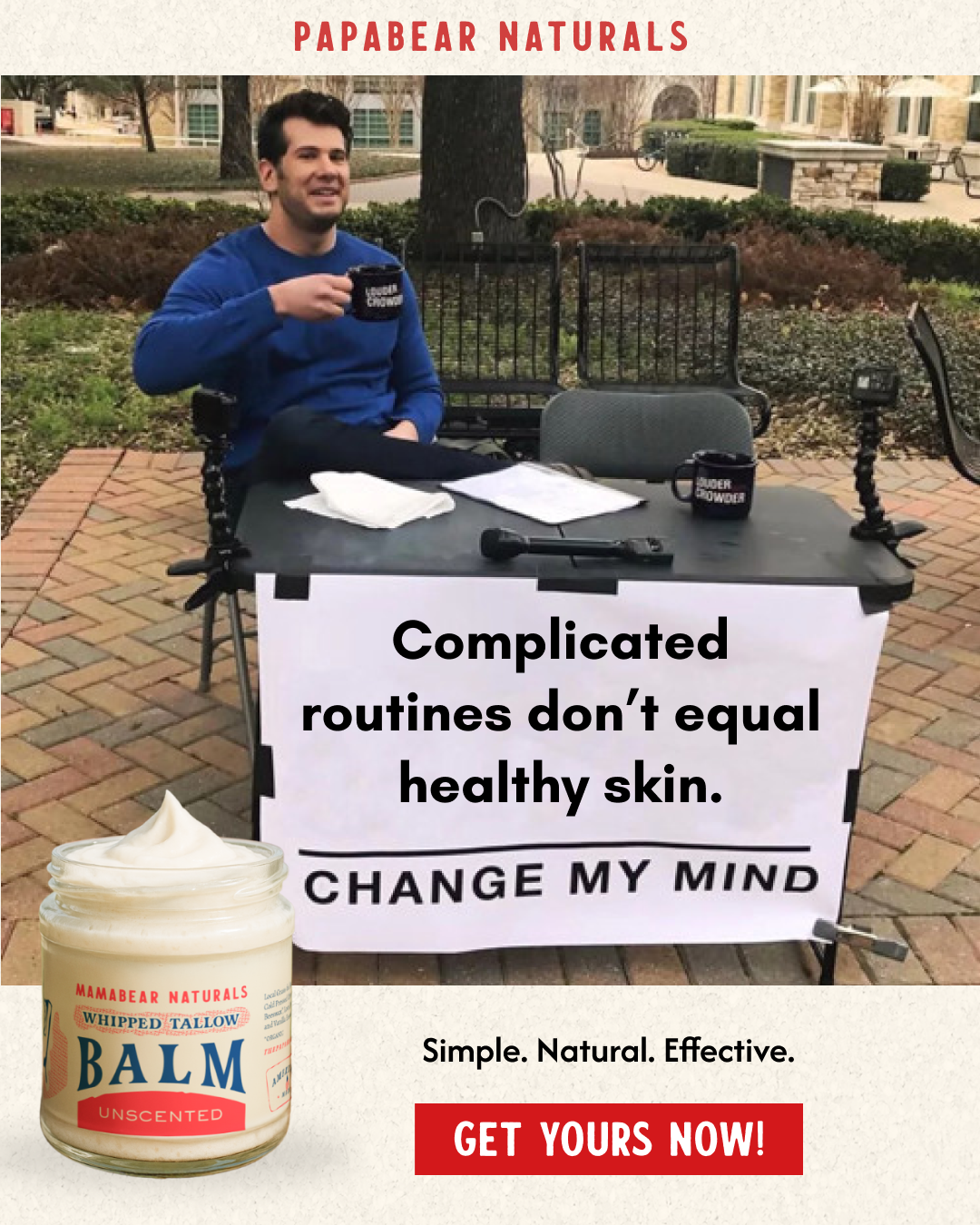 Papabear Naturals Facebook ad