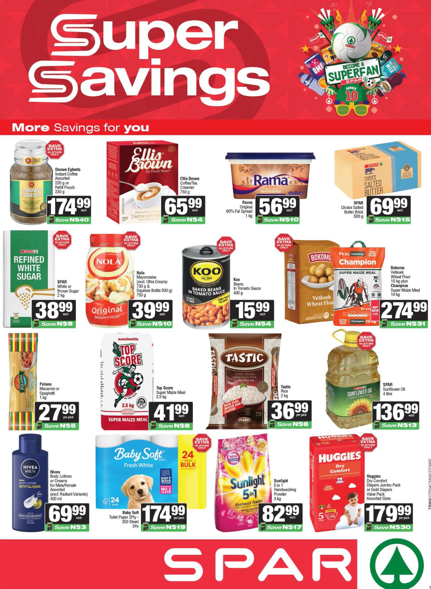 Guzzle Catalogue Specials Facebook ad: SPAR & SUPERSPAR Namibia: Super Savings (22 June…