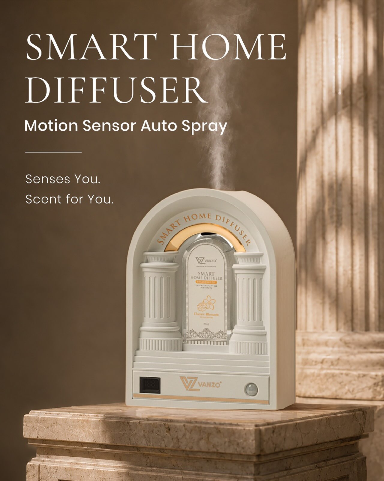 VANZO MALAYSIA Facebook ad: 𝗩𝗔𝗡𝗭𝗢 Introduces the All-New Smart Home Diffuser