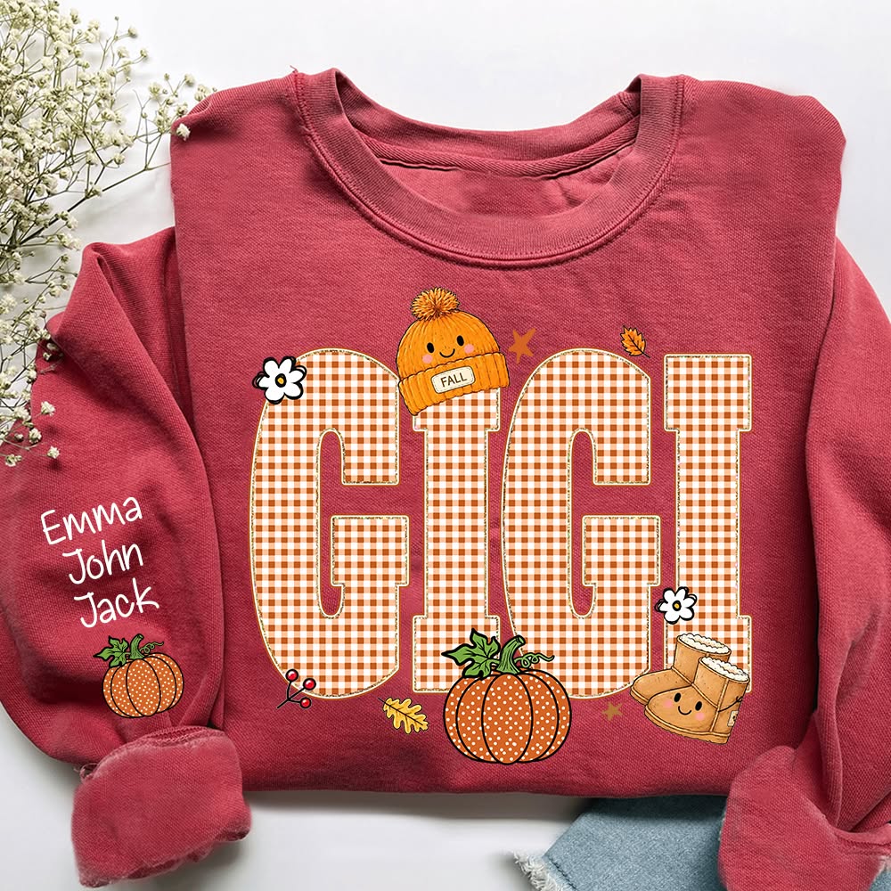 Giantbighands - Embroidered Gifts Facebook ad: Personalized Gigi Shirt, Custom Pumpkin T-Shirt with…