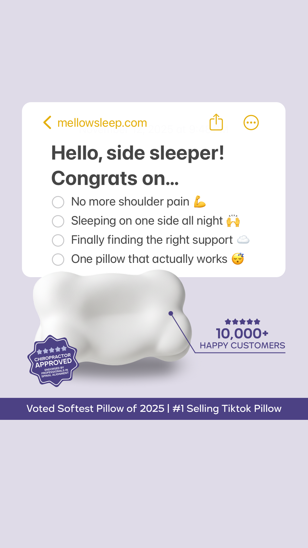Mellow Cloud Pillow Facebook ad