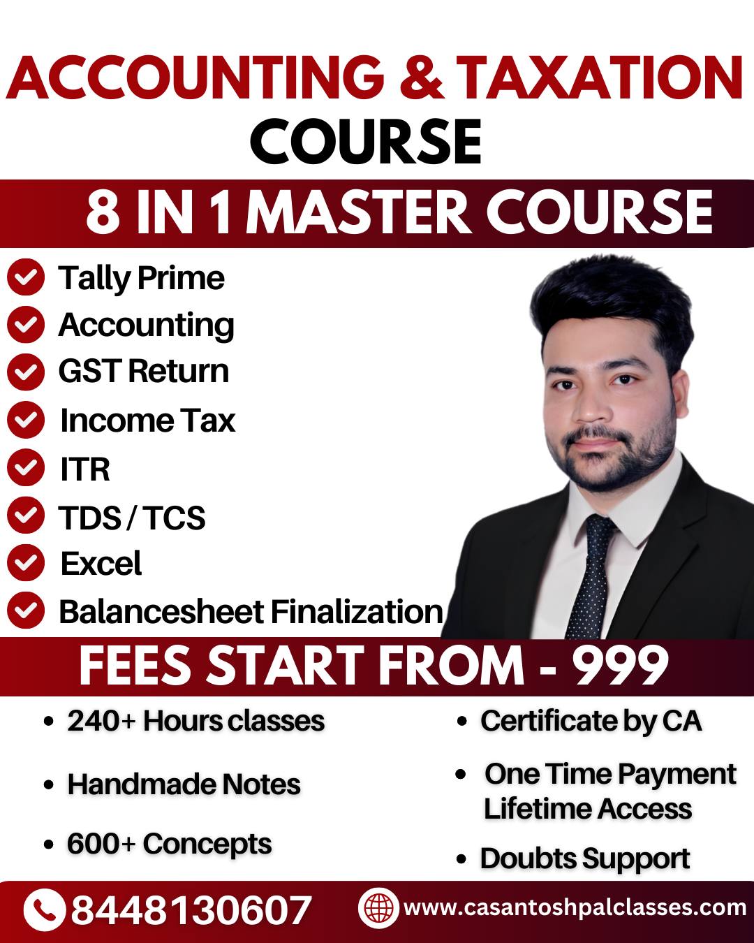 CA Santosh Pal Classes Facebook ad