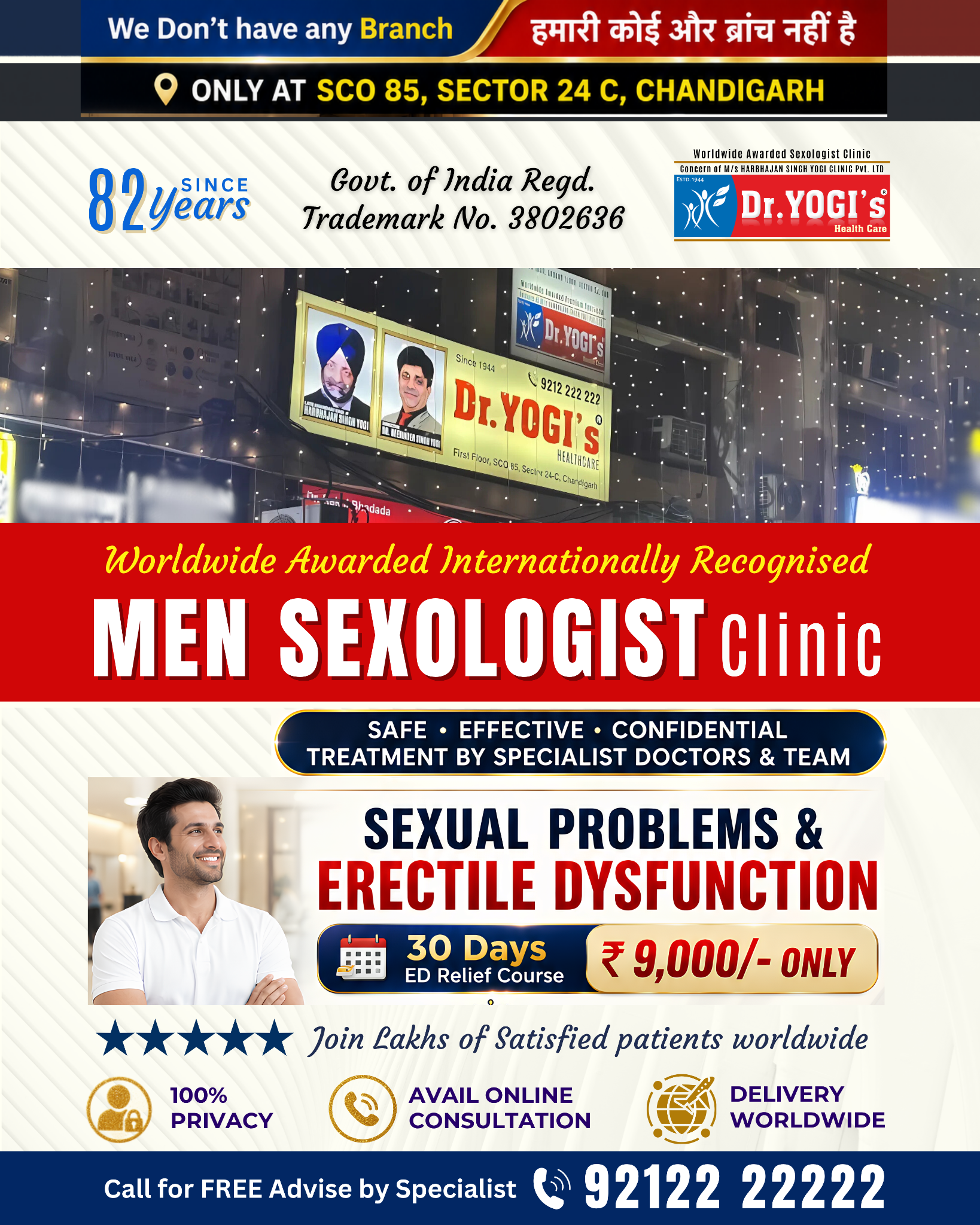 Dr Yogis Healthcare Facebook ad: Dr Yogis Health Care, shifted to Sector 24โฆ