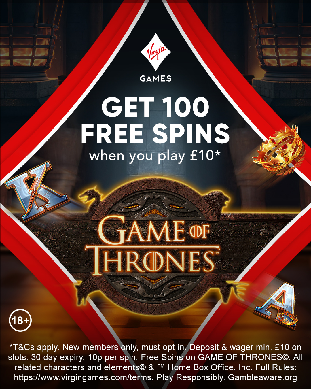 Virgin Games Facebook ad
