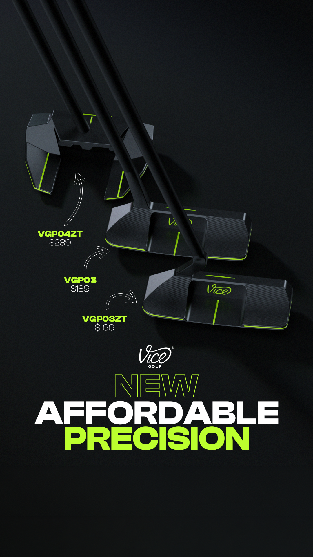 Vice Golf Facebook ad: NEW Zero Twist Putters