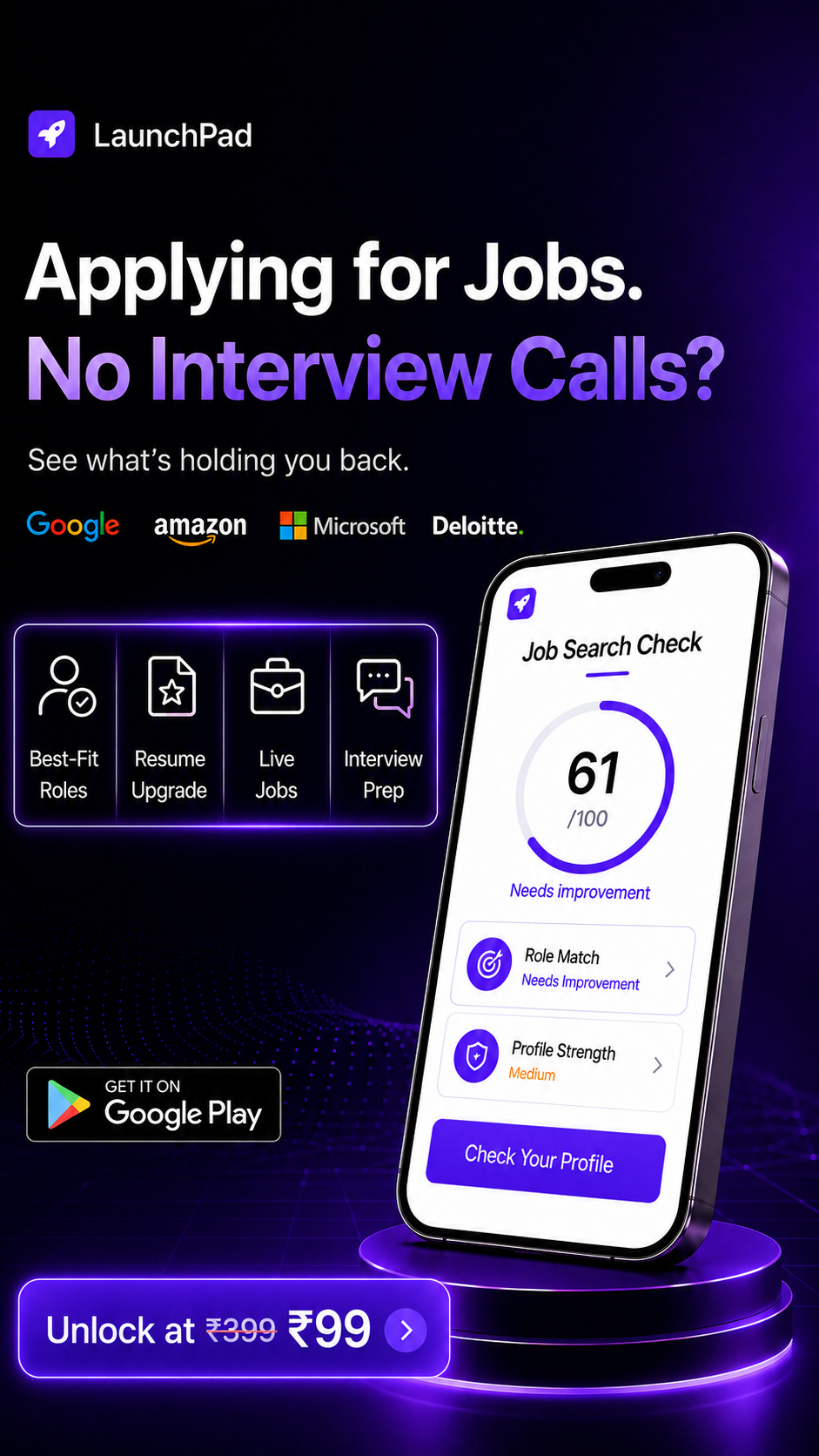 LaunchPad: AI Career Coach Facebook ad