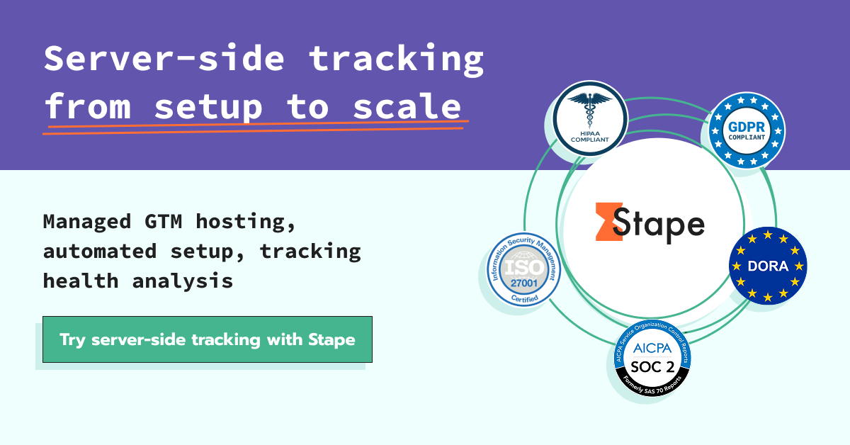 Stape Facebook ad: Server-side tracking, from setup to scale.