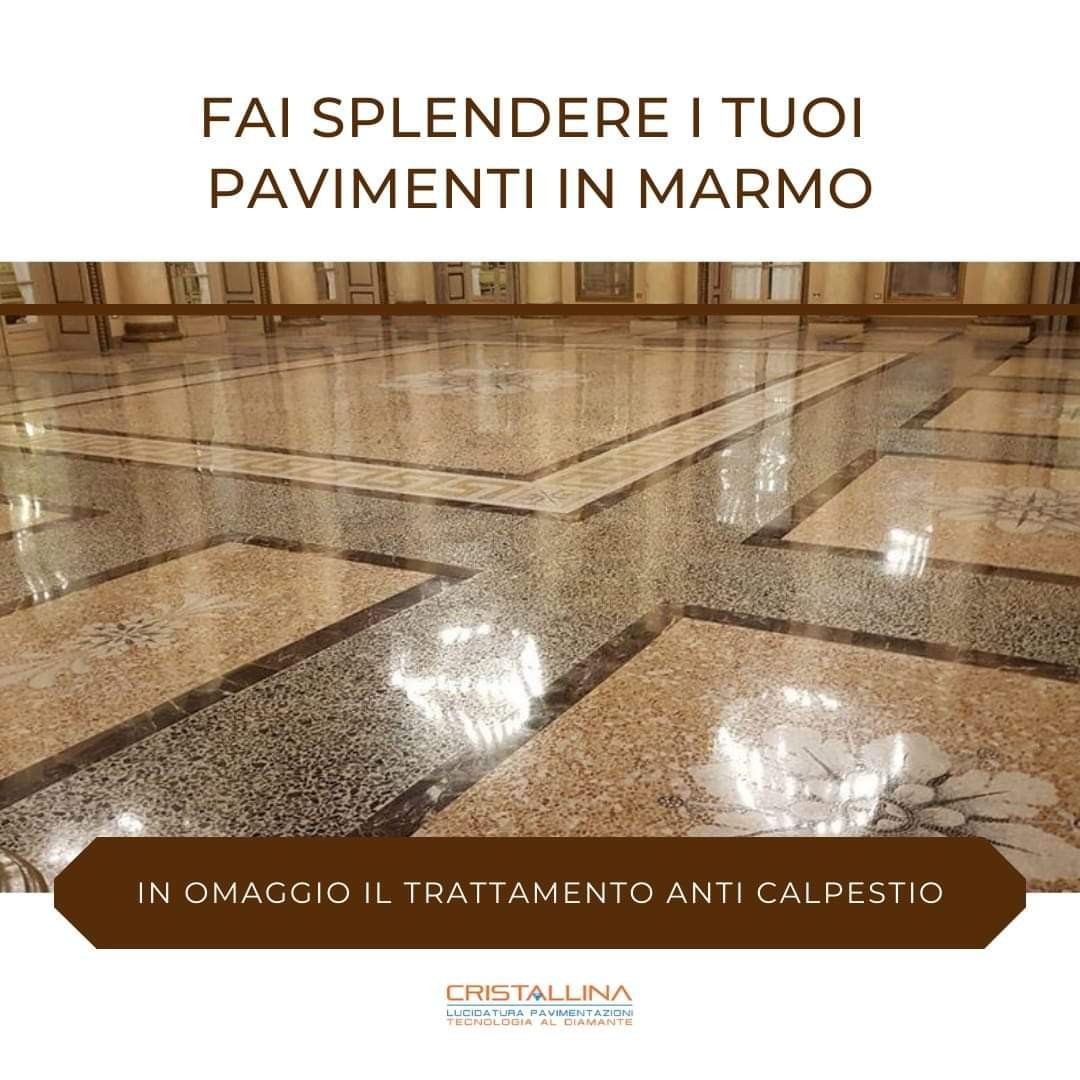 Cristallina Lucidatura Pavimenti Marmo e Granito Facebook ad: Levigatura Pavimenti in Marmo - Cristallina