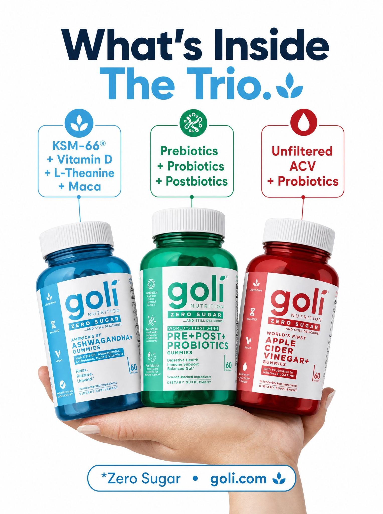 Goli Facebook ad: OVER 60% OFF + 100% FREE Shipping