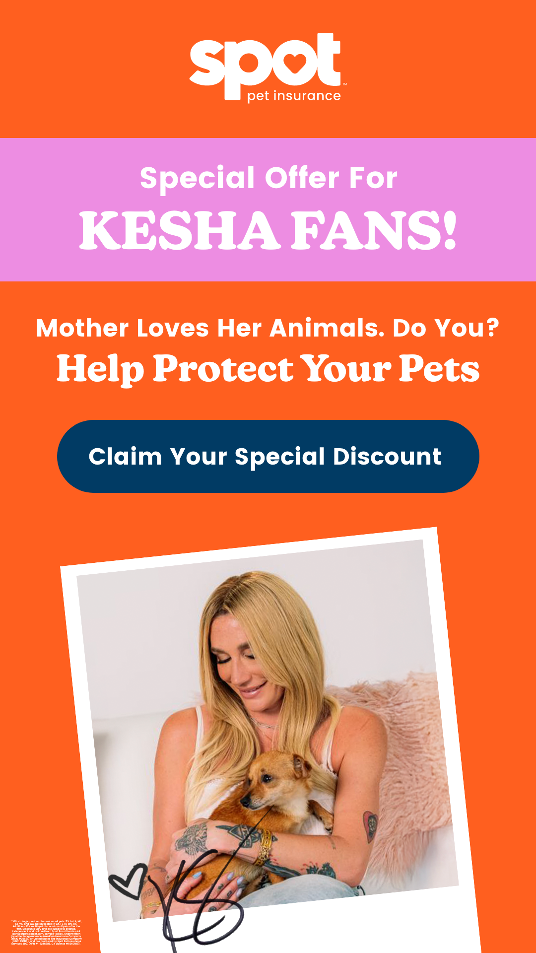 Spot Pet Insurance Facebook ad